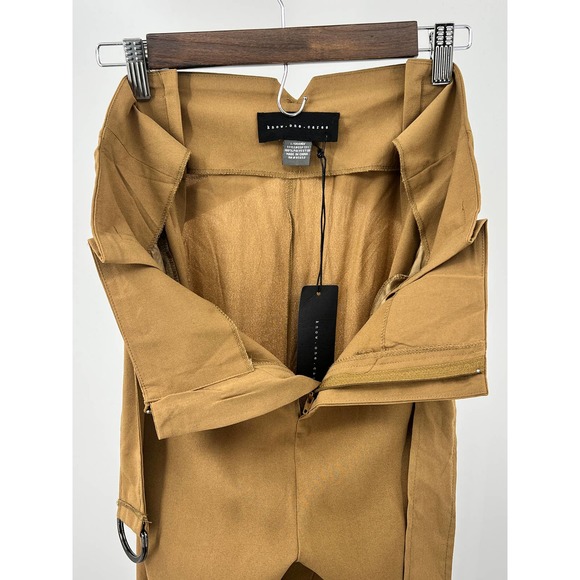 Know One Cares Pants Camel Trousers Cropped Nordstrom Women's Size Large - Picture 7 of 8